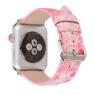 Fish Scale Glitter Genuine Leather Wrist Watch Band with Stainless Steel Buckle for Apple Watch Series 3 & 2 & 1 42mm(Pink) - 4