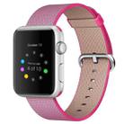 For Apple Watch 42mm Woven Nylon Watch Band(Pink) - 1