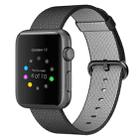 For Apple Watch 38mm Woven Nylon Watch Band(Black) - 1