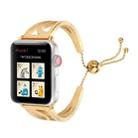 S-shaped Bracelet Stainless Steel Watch Band for Apple Watch Series 3 & 2 & 1 42mm(Gold) - 1