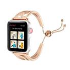 S-shaped Bracelet Stainless Steel Watch Band for Apple Watch Series 3 & 2 & 1 42mm(Rose Gold) - 1