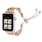 LOVE Shaped Bracelet Stainless Steel Watch Band for Apple Watch Series 3 & 2 & 1 38mm(Rose Gold) - 1