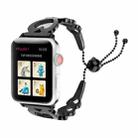 Love Heart Shaped Bracelet Stainless Steel Watch Band for Apple Watch Series 3 & 2 & 1 38mm(Black) - 1