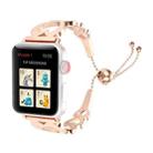 Love Heart Shaped Bracelet Stainless Steel Watch Band for Apple Watch Series 3 & 2 & 1 38mm(Rose Gold) - 1