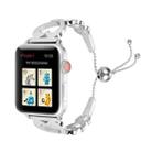 Love Heart Shaped Bracelet Stainless Steel Watch Band for Apple Watch Series 3 & 2 & 1 38mm(Silver) - 1