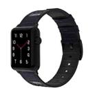 For Apple Watch Series 5 & 4 & 3 & 2 & 1 Universal Silicone Skin + Carbon Fiber Texture Watch Band(Dark Blue) - 1