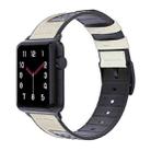 For Apple Watch Series 5 & 4 & 3 & 2 & 1 Universal Silicone Skin + Carbon Fiber Texture Watch Band(White) - 1