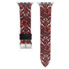 Thorns Printing Genuine Leather Watch Band for Apple Watch Series 7 41mm / 6 & SE & 5 & 4 40mm / 3 & 2 & 1 38mm(Red) - 5