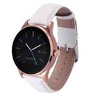 K88H 1.22 inch 2.5D Curved Screen Bluetooth 4.0 IP54 Waterproof Couples Style Leather Strap Smart Bracelet with Heart Rate Monitor & BT Call & Pedometer & Call Reminder & SMS / Twitter Alerts & Anti lost & Remote Camera Functions For Android 4.4 OS and IOS 7.0 or Above Devices(White) - 1