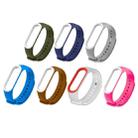 Colorful Silicone Watch Band for Xiaomi Mi Band 3 & 4 (Red+White) - 3
