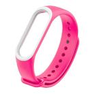 Colorful Silicone Watch Band for Xiaomi Mi Band 3 & 4 (Pink+White) - 1