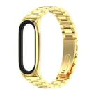 Mijobs Stainless Steel Metal Watch Band for Xiaomi Mi Band 3 & 4 & 5 & 6(Gold) - 1