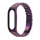 Mijobs Stainless Steel Metal Watch Band for Xiaomi Mi Band 3 & 4 & 5 & 6(Purple) - 1
