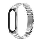 Mijobs Stainless Steel Metal Watch Band for Xiaomi Mi Band 3 & 4 & 5 & 6(Silver) - 1