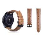 Ostrich Skin Texture Genuine Leather Watch Band for Samsung Gear S3 22mm(Dark Brown) - 1