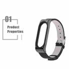 Mijobs PU Leather Watch Band for Xiaomi Mi Band3 & 4 & 5 & 6 Wrist Straps Screwless Magnetic Bracelet Mi Band3 Smart Band Replace Accessories, Host not Included - 3