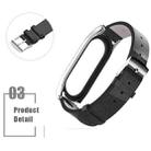 Mijobs PU Leather Watch Band for Xiaomi Mi Band3 & 4 & 5 & 6 Wrist Straps Screwless Magnetic Bracelet Mi Band3 Smart Band Replace Accessories, Host not Included - 5