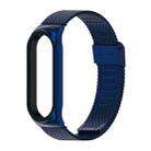 Mijobs Milan CS Screwless Buckle Metal Watch Band Case for Xiaomi Mi Band 3 & 4 & 5 & 6, Host not Included(Blue) - 1