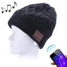 Wavy Textured Knitted Bluetooth Headset Warm Winter Beanie Hat with Mic for Boy & Girl & Adults(Black) - 1