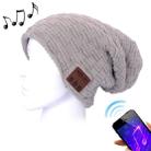 Weave Textured Knitted Bluetooth Headset Warm Winter Beanie Hat with Mic for Boy & Girl & Adults(Grey) - 1