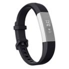 For Fitbit Alta Smart Watch Silicone Watchband, Length: about 23.8cm(Black) - 1