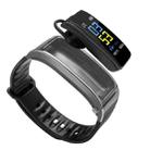 Y3 PLUS 0.96 inch Screen Display Bluetooth 4.1 Headset + Smart Bracelet, Support Pedometer / Calories Burned / Heart Rate Monitor / Call Reminder, Compatible with Android and iOS Phones(Grey) - 1