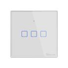 Sonoff T2 Touch 86mm Tempered Glass Panel Wall Switch Smart Home Light Touch Switch, Compatible with Alexa and Google Home, AC 100V-240V, UK Plug - 1