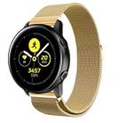 Milanis Magnetic Stainless Steel Mesh Wrist Strap WatchBand for Galaxy Watch Active 20mm(Gold) - 1