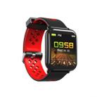 DM06 1.3  inch IPS Color Screen Smart Bracelet IP68 Waterproof, Support Call Reminder /Heart Rate Monitoring /Sleep Monitoring/ Sedentary Reminder (Black Red) - 1
