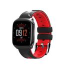 TF9 1.3 inch IPS Color Screen Smart Bracelet IP67 Waterproof, Support Call Reminder/ Heart Rate Monitoring /Blood Pressure Monitoring/ Sleep Monitoring/Sedentary Reminder (Black Red) - 1