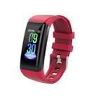 C21 1.14 inches IPS Color Screen Smart Bracelet IP67 Waterproof, Support Call Reminder /Heart Rate Monitoring /Blood Pressure Monitoring /Sleep Monitoring / Sedentary Reminder / Female Physiological Reminder (Red) - 1