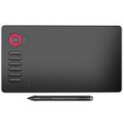 VEIKK A15 10x6 inch 5080 LPI Smart Touch Electronic Graphic Tablet, with Type-C Interface(Red) - 1