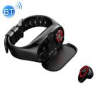 M1 0.96 inch TFT Color Screen IP67 Waterproof Smart Bluetooth Earphone Bracelet, Support Call Reminder / Heart Rate Monitoring / Blood Pressure Monitoring / Sleep Monitoring(Black) - 1