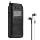 K-605 Portable FM / AM / SW Full Band Stereo Radio, Support TF Card (Black) - 1
