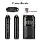 K-605 Portable FM / AM / SW Full Band Stereo Radio, Support TF Card (Black) - 8