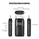 K-605 Portable FM / AM / SW Full Band Stereo Radio, Support TF Card (Black) - 9