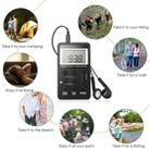 HRD-103 FM + AM Two Band Portable Radio with Lanyard & Headset(Black) - 6