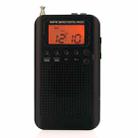 HRD-104 Mini Portable FM + AM Two Band Radio with Loudspeaker(Black) - 1