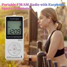 HRD-602 Digital Display FM AM Mini Sports Radio with Step Counting Function (White) - 9