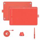 HUION HS611 5080 LPI Touch Strip Art Drawing Tablet for Fun, with Battery-free Pen & Pen Holder (Red) - 1