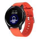 DT55 1.3 inch Round Touch Always-on Screen Smart Watch, Support Heart Rate Monitoring / Sleep Monitoring / Pedometer / Calories, Silicone Strap(Orange) - 1