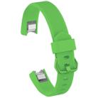 Solid Color Silicone Watch Band for FITBIT Alta / HR, Size: L(Green) - 1