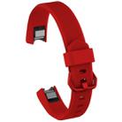 Solid Color Silicone Watch Band for FITBIT Alta / HR, Size: L(Karst Red) - 1