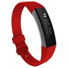 Solid Color Silicone Watch Band for FITBIT Alta / HR, Size: L(Karst Red) - 2