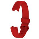Solid Color Silicone Watch Band for FITBIT Alta / HR, Size: L(Karst Red) - 3