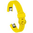 Solid Color Silicone Watch Band for FITBIT Alta / HR, Size: L(Lemon Yellow) - 1