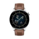 Original Huawei Watch 3 46mm GLL-AL00 1.43 inch AMOLED Color Screen Bluetooth 5.2 5ATM Waterproof, Support Sleep Monitoring / Body Temperature Monitoring / eSIM Independent Call / NFC Payment (Fashion Brown Leather Strap) - 1