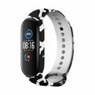 For Xiaomi Mi Band 6 / 5 Camouflage Series Silicone Watch Band(Black White) - 1