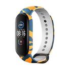 For Xiaomi Mi Band 6 / 5 Camouflage Series Silicone Watch Band(Blue + Yellow) - 1