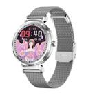 KC06 Women Menstrual Period Smart Watch Bracelet, Blood Pressure / Heart Rate Monitoring, Steel Strap(Silver) - 1